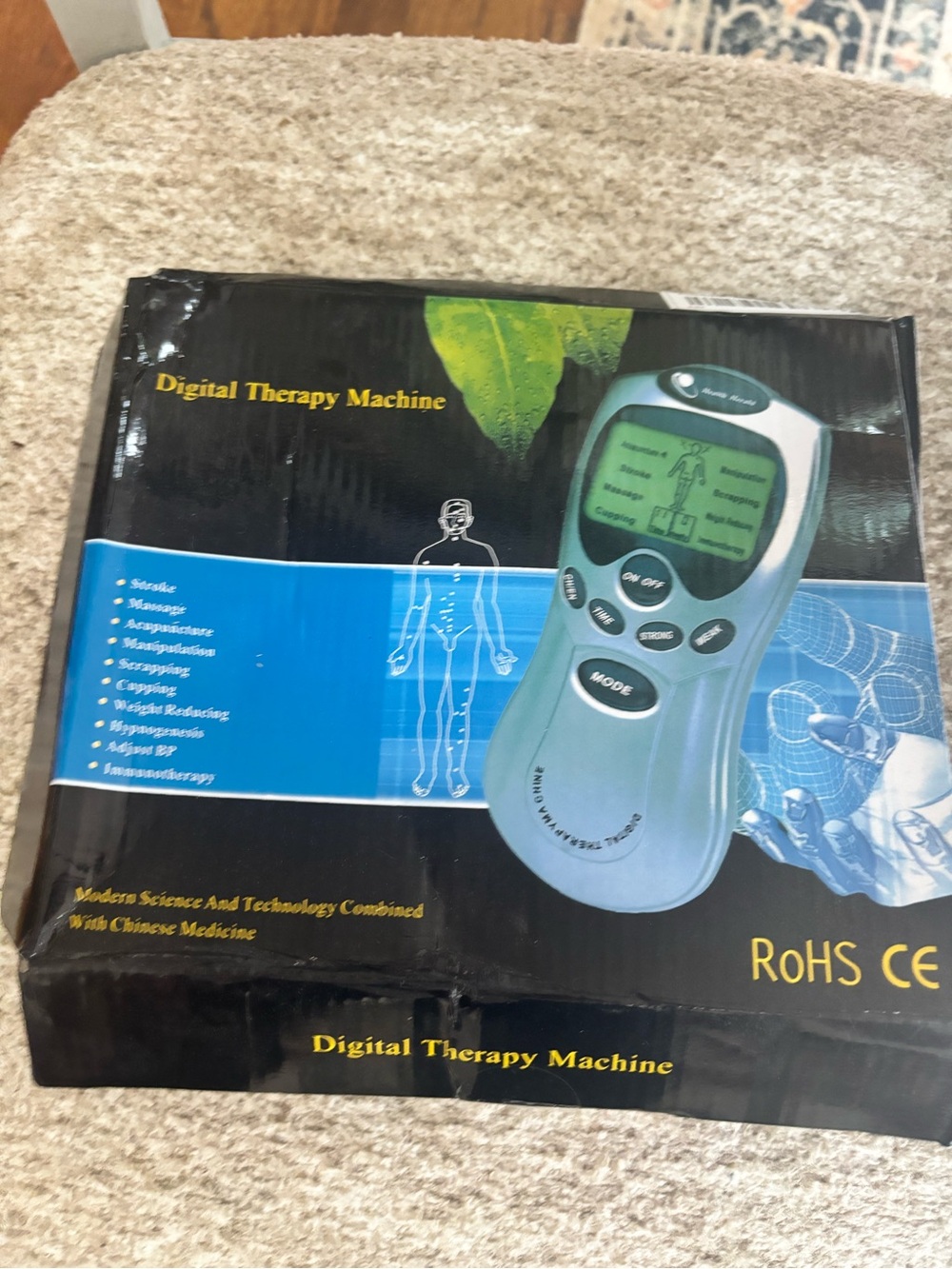 DIGITAL ELECTRONIC MASSAGE THERAPY ACUPUNCTURE MACHINE WITH 6 PADS